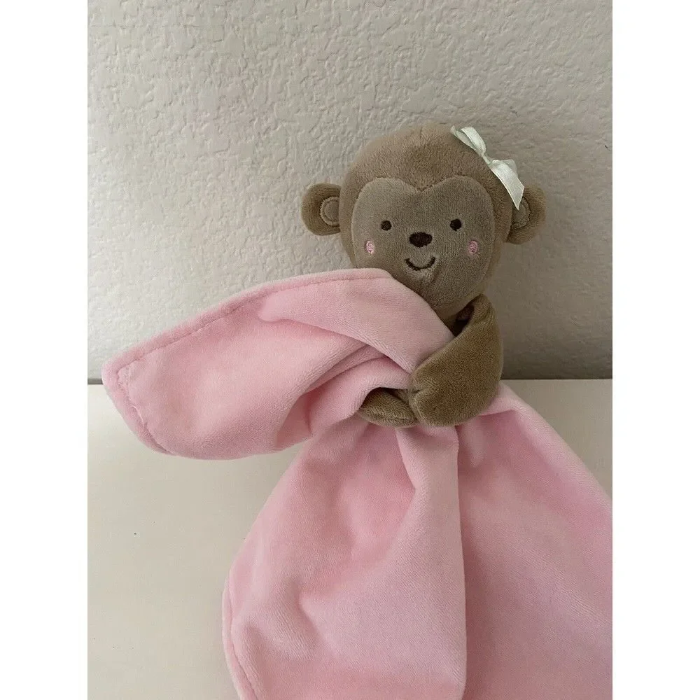 Carter's Child of Mine Monkey Pink Lovey Rattle Security Blanket Sweet Cupcake